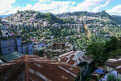 Aizawl from the Chanmari West Road.