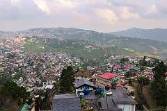 Kohima city view from Aradura Hill, in front of Kohima Cathedral Church.