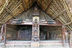 The Murung, traditional 'bachelors' dormitory' house of the Konyak Naga people in Kisama Heritage Village.