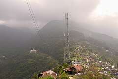 View to St. John the Evangelist Church from the memorial above the old Angami Naga village of Khonoma.