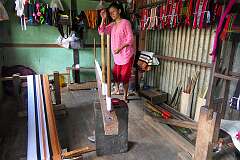 A woman weaver in Khonoma.