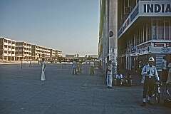Shopping centre in Chandigarh, a city planned by French architect Le Corbusier.