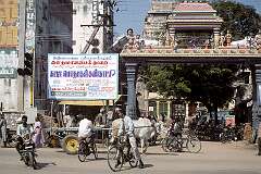 The gate at South Car Street, one of the gates to the Thillai ataraja temple.