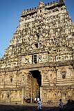 The eastern “gopuram” or tower of the Thillai Nataraja Temple in Chidambaran.