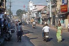 Big Bazaar Street, a busy shopping street near the market in Tiruchirappalli.
