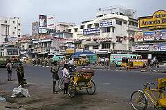 Esplanade Road near the coast in downtown Chennai.