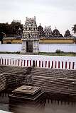 The “temple tank” or pond at the Sri Ulagalantha Perumal Temple, in Kanchipuram.