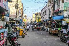 The Mir Chowk Road in Pathar Gatti, a neighbourhood in old Hyderabad.