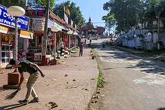 The village of Kamalasagar on the border with Bangladesh, with the Kasba Kali Bari, Kasbeswari Kali Mata or Kamalasagar Kali Temple.