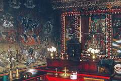 Interior of Jangsa Gompa, Kalimpong; a Nyingmapa-school monastery,it is also known as the Bhutanese Monastery.