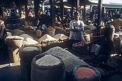 Bags of spices on the market in Kalimpong's Raja Dorjee Market.
