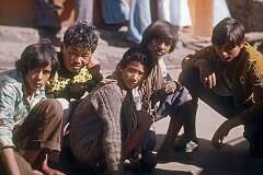 Young men playing a game in Kalimpong.