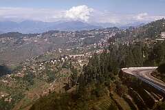 View to Ghoom (Ghum), and the road to Darjeeling, from the Toy Train.