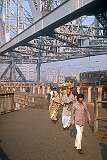 On the Howrah Bridge over the Hooghly River, Kolkata.