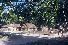 Taburao village, the main station on Abaiang atoll.
