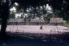 Taateta Primary School with traditionally built classrooms, just south of Tabontebike.