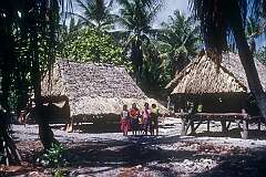 In Tamaroa, the northernmost village on Arorae, the southernmost island of Kiribati.