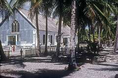 The Protestant church in Taribo, on the west coast of Arorae island.