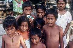 Children of Ukiangang, the southernmost village on Butaritari atoll.