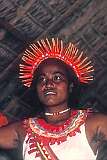 A girl performing traditional Gilbertese dances.