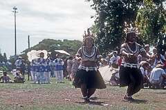 Dancers from Banaba (Kiribati) living in Fiji, at the Festival of Pacific Arts, Townsville.