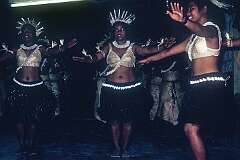 The  dance group Takaria Mautaake performing in Betio.