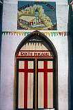 The door to St. Michael's Basilica in Makin village.