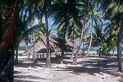 The maneaba, meeting hall, in Tewai village.