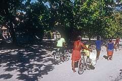 The road from the village of Bakaka to the north of Tamana.