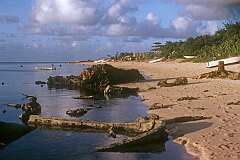 The west coast of Betio, South Tarawa.