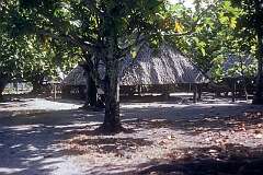 The Maneaba, the meeting house and centre of the village of Abatao islet, North Tarawa.