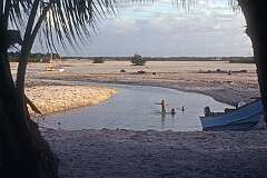 A boat inlet at Tanaea, a small island just west of Bonriki, in North Tarawa.