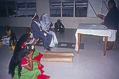 The wedding in a church in South Tarawa.