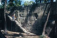 The bunker of the Japanese Admiral Keiji Shibasaki from the Second World War, Betio.