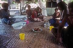 Lunch with the family of Timirau Tetekaia on Tabiteuea, North Tarawa.