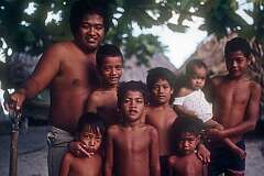 Tetia Oropara and family, in Buariki.