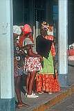 A Herero woman in traditional dress in Okahandja, 72 kilometres north of Windhoek. It was founded around 1800, by two local groups, the Herero and the Nama.