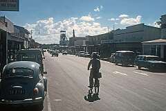 The main street (now Sam Nujoma Drive) in Tsumeb (Nama: ǂAixorobes; Otjiherero: Okavisume), 68 kilometres north of Otavi.