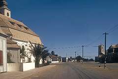 The Deutsche Evangelisch-Lutherische Church in the centre of Swakopmund.