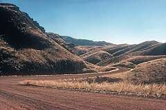 The road on the way to the Gamsberg Pass, 210 kilometres east of Walvis Bay.