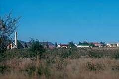 View of Maltahöhe, about 110 kilometres west of Mariental.
