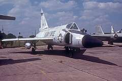 Harlingen, Texas, USA - A Convair F-102 Delta Dagger, the USAF's first operational supersonic interceptor and delta-wing fighter. It entered service in 1956; its main purpose was to intercept invading Soviet strategic bomber fleets during the Cold War.