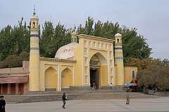 Kashgar, Xinjiang-Uyghur, China, 2011 - The Id Kah mosque, the largest mosque in China; it may accommodate up to 20,000. It was built in ca. 1442.