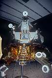 Cape Canaveral, Florida, USA - The Apollo moon lander with the Lunar Roving Vehicle (LRV), a battery-powered four-wheeled rover used on the Moon in the last three missions of the American Apollo program (15, 16, and 17) during 1971 and 1972.