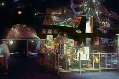 Cape Canaveral, Florida, USA - An Apollo capsule and the Lunar Roving Vehicle (LRV), as used on the Moon in the last three missions of the American Apollo program (15, 16, and 17) during 1971 and 1972.