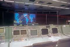 Houston, Texas, 1980 - Mission Control in the Lyndon B. Johnson Space Center (JSC), NASA's Manned Spacecraft Centre, where human spaceflight training, research, and flight control are conducted.