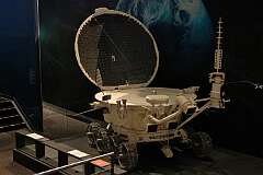 Sydney, NSW, Australia, 2010 - Model of Lunokhod, an unmanned moon rover that was landed on the moon by the Soviets in the seventies, displayed in the Sydney Powerhouse Museum.