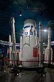 Hohhot, Inner Mongolia, China, 2011 - A display of Chinese space vehicles in the Inner Mongolia Museum.