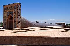Samarkand, Uzbekistan, 2013 - The Ulugh Beg Observatory, built in the 1420s by Timur's grandson, ruler and astronomer Ulugh Beg, and considered by scholars to have been one of the finest observatories in the Islamic world. It was destroyed by religious fanatics in 1449 and only re-discovered in 1908.
