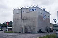 Kourou, French Guiana - The final assembly buildings of Russian Soyuz rockets.